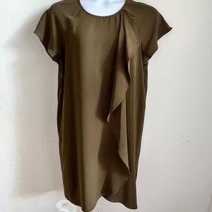 NEW Adrianna Pappell Tunic Dress Earthy Army Green Size 16 Stylish & Effortless